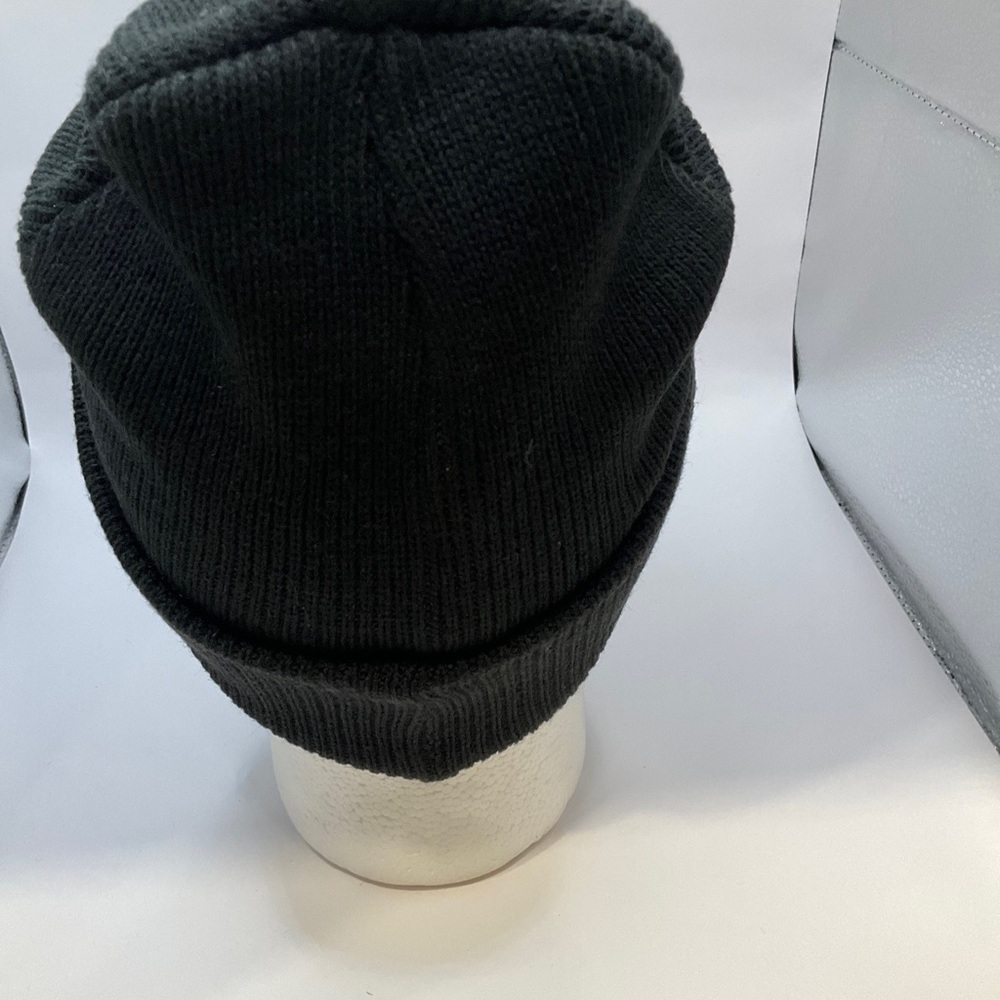 Victoria Secret Pink Black Ribbed Beanie New In Package - Picture 2 of 5